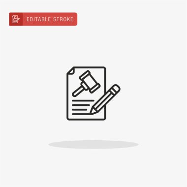 Belge simgesi vektörü. Sunum için belge simgesi.