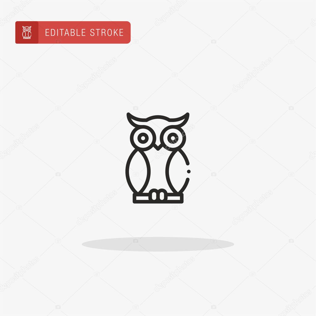 Owl icon vector. Owl icon for presentation.