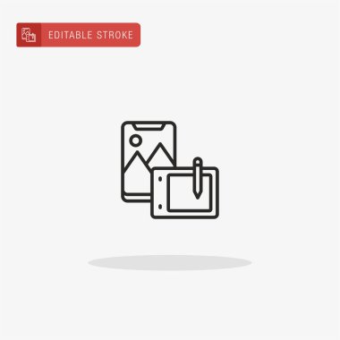 Mobil simge vektörü. Sunum için mobil simge.