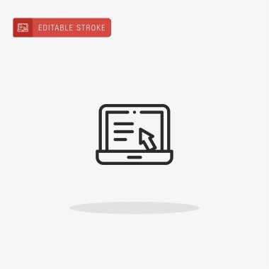 Dizüstü bilgisayar simgesi vektörü. Sunum için dizüstü simgesi.