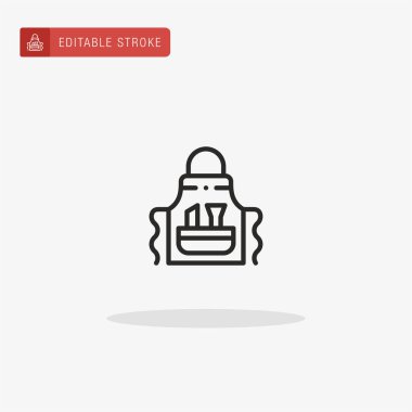 Önlük simgesi vektörü. Sunum için önlük simgesi.