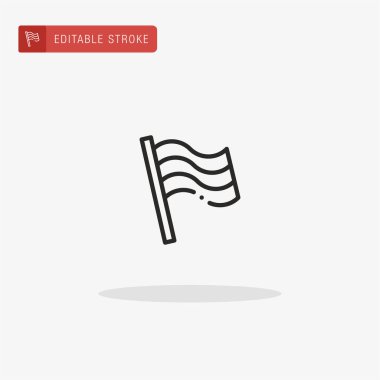 Bayrak simgesi vektörü. Sunum için bayrak simgesi.