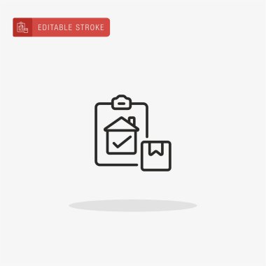 Kontrol listesi simgesi vektörü. Sunum için kontrol listesi simgesi.