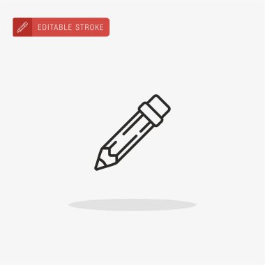 Kalem simgesi vektörü. Sunum için kalem simgesi.