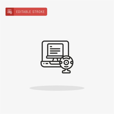 Dizüstü bilgisayar simgesi vektörü. Sunum için dizüstü simgesi.