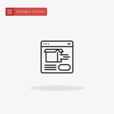 Teslimat simgesi vektörü. Sunum için teslim simgesi.