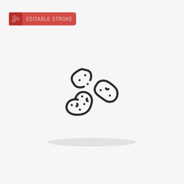 Taş ikon vektörü. Sunum için taş simgesi.