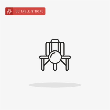 Çanta ikon vektörü. Sunum için bavul simgesi.