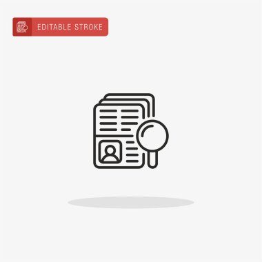 Pasaport simgesi vektörü. Sunum için pasaport simgesi.