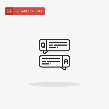 Sohbet ikonu vektörü. Sunum için sohbet simgesi.