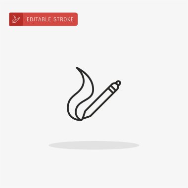 Fırça simgesi vektörü. Sunum için fırça simgesi.