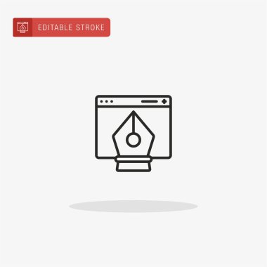 Kalem Aracı simgesi vektörü. Sunum için Kalem Aracı simgesi.