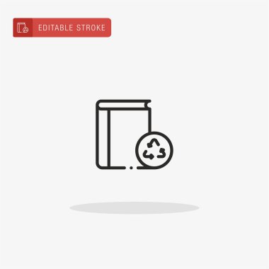 Kitap ikonu vektörü. Sunum için kitap simgesi.