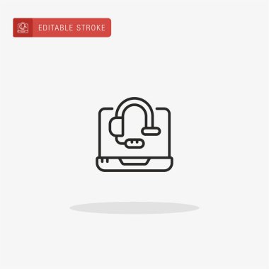 Müşteri hizmetleri ikon vektörü. Sunum için Müşteri Hizmeti simgesi.