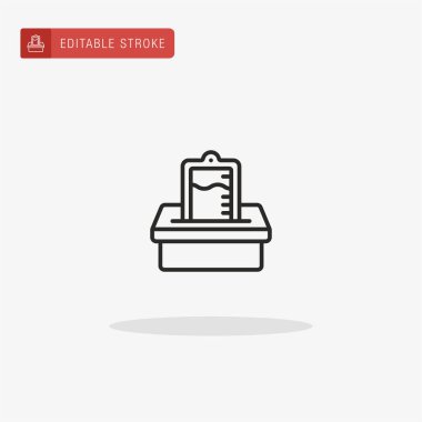 Kan bağışı ikonu vektörü. Sunum için kan bağışı simgesi.