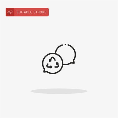 Sohbet ikonu vektörü. Sunum için sohbet simgesi.