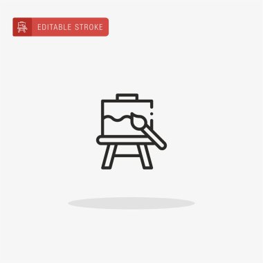 Tuvalin simge vektörü. Sunum için tuval simgesi.