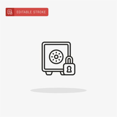 Güvenli simge vektörü. Sunum için güvenli simge.