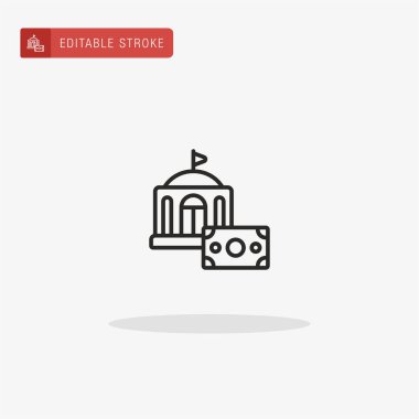 İkon vektörünü verin. Sunum için bağış simgesi.