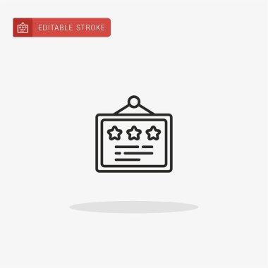 Sertifika simgesi vektörü. Sunum için sertifika simgesi.