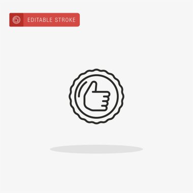 Rozet simgesi vektörü. Sunum için rozet simgesi.