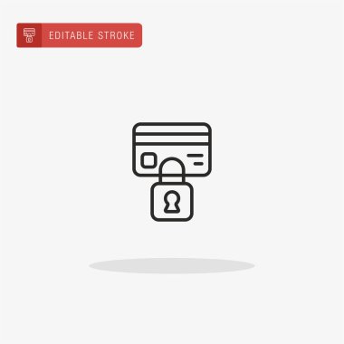 Kart simgesi vektörü. Sunum için kart simgesi.