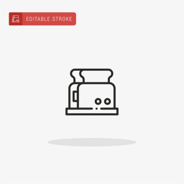 Tost makinesi ikon vektörü. Sunum için tost makinesi simgesi.