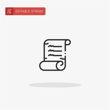 Kağıt simgesi vektörü. Sunum için kağıt simgesi.