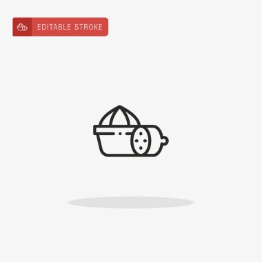 Meyve sıkacağı ikonu vektörü. Sunum için meyve sıkacağı simgesi.