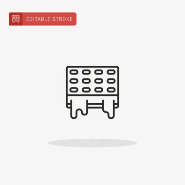 Dondurmalı Sandviç ikonu vektörü. Sunum için Dondurmalı Sandviç simgesi.