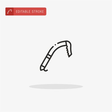 Buz Axe simgesi vektörü. Sunum için Ice Axe simgesi.