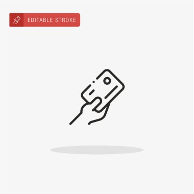 Kredi kartı simgesi vektörü. Sunum için Kredi Kartı simgesi.