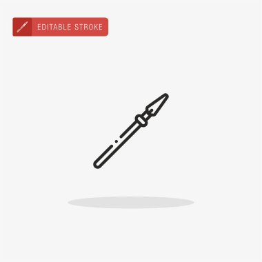 Mızrak simgesi vektörü. Sunum için mızrak simgesi.