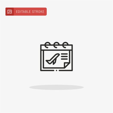 Takvim simgesi vektörü. Sunum için takvim simgesi.