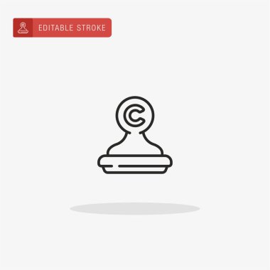 Simge vektörünü damgalayın. Sunum için pul simgesi.