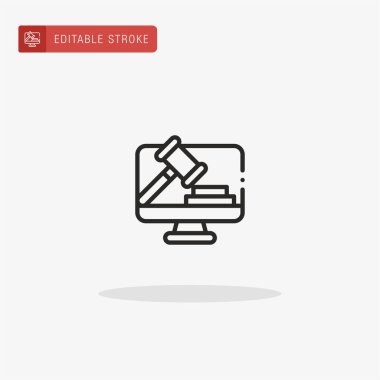 Açık arttırma simgesi vektörü. Sunum için açık artırma simgesi.