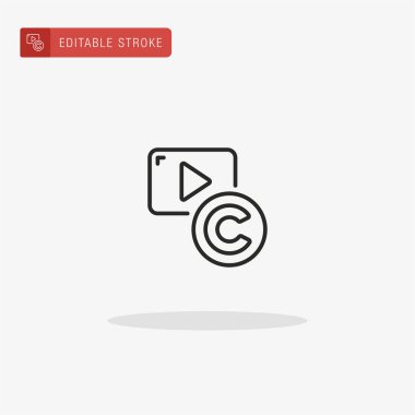 Video simgesi vektörü. Sunum için video simgesi.