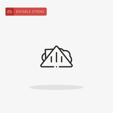 Sandviç ikonu vektörü. Sunum için sandviç simgesi.