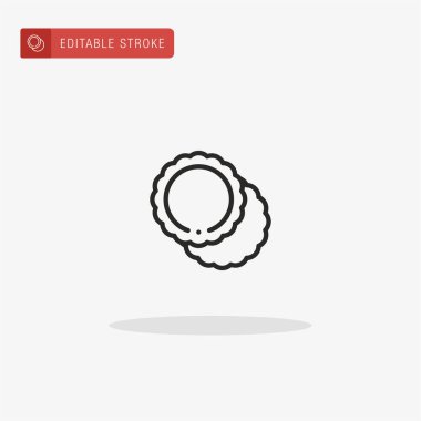 Bisküvi simgesi vektörü. Sunum için Bisküvi simgesi.