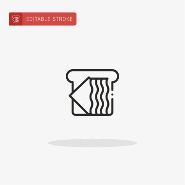 Tost ikonu vektörü. Sunum için tost simgesi.