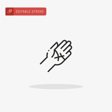 El simgesi vektörü. Sunum için el simgesi.