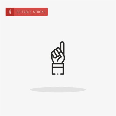 Simge vektörünü uzat. Sunum için Eller Yukarı simgesi.