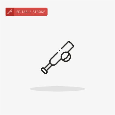 Kriket ikonu vektörü. Sunum için kriket simgesi.