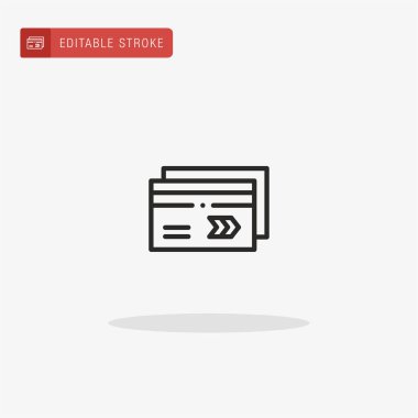 Kredi kartı simgesi vektörü. Sunum için Kredi Kartı simgesi.