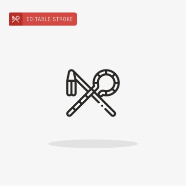 Crook ve Flail ikon vektörü. Sunum için Crook ve Flail simgesi.