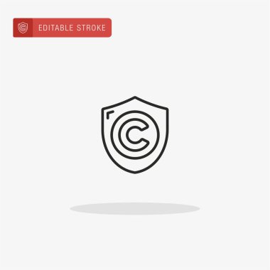 Kalkan simgesi vektörü. Sunum için kalkan simgesi.