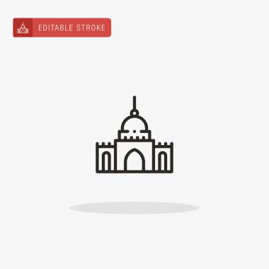 Cami simgesi vektörü. Sunum için cami simgesi.