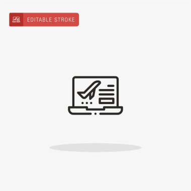 Simge vektörünü ayırtıyorum. Sunum için rezervasyon simgesi.