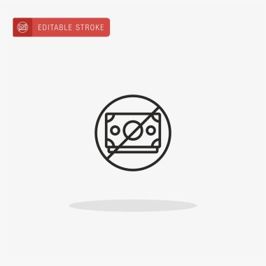 Para ikonu vektörü. Sunum için para simgesi.