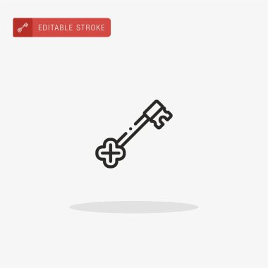 Anahtar simge vektörü. Sunum için anahtar simgesi.